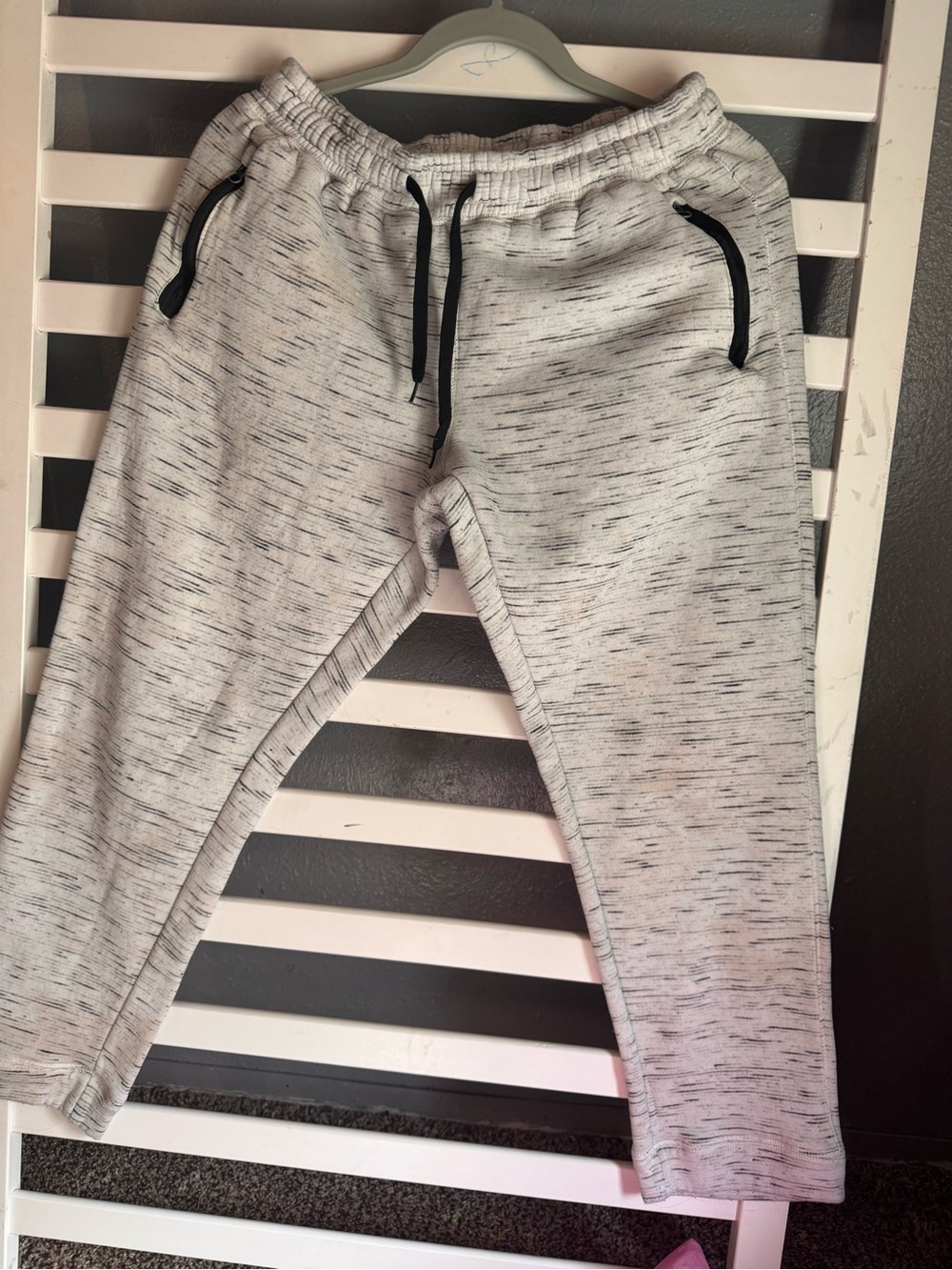Vintage Heather Gray Knit Top with Black Label